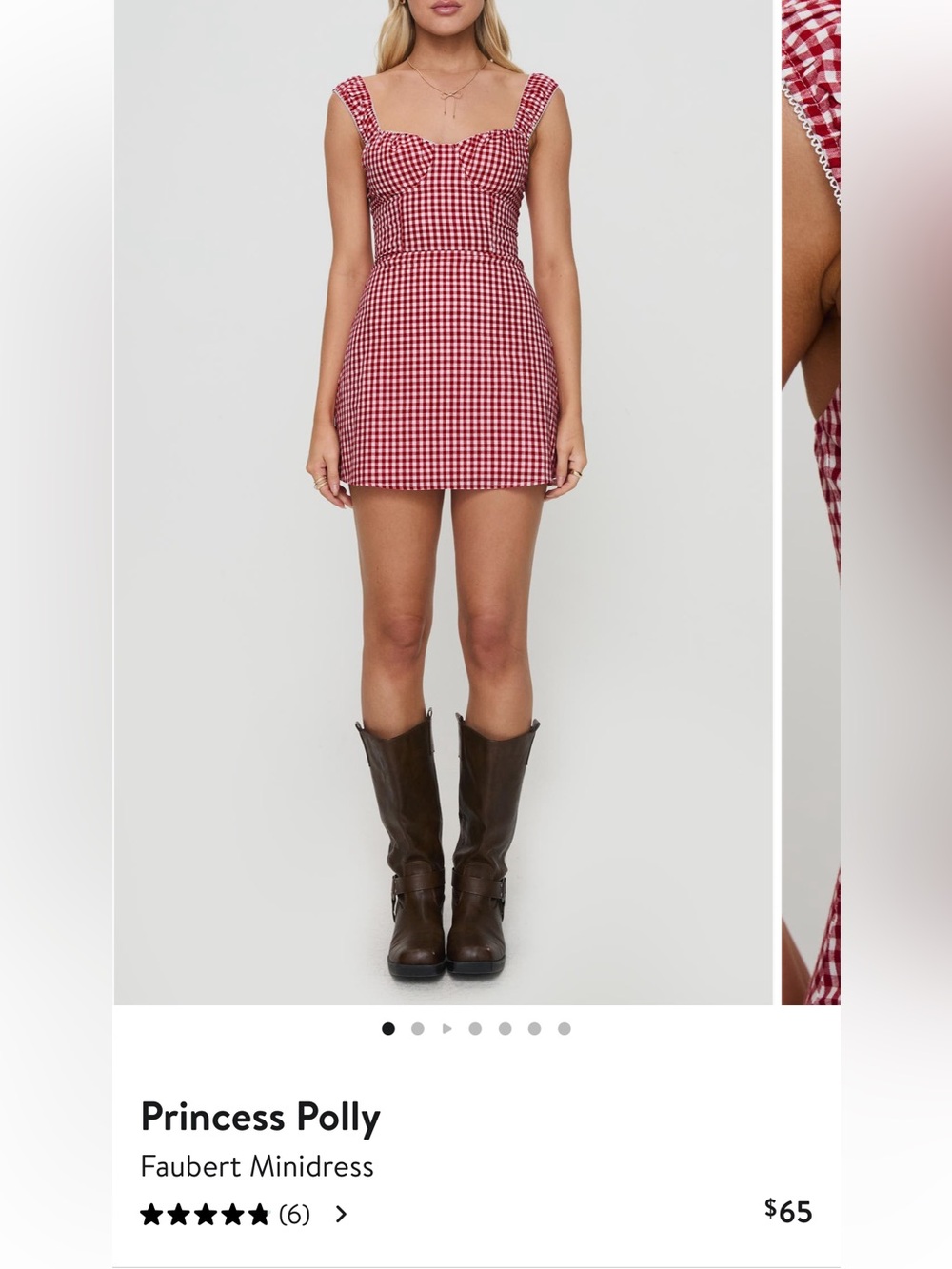 Princess Polly Faubert Mini Dress 10 - Picture 5 of 6